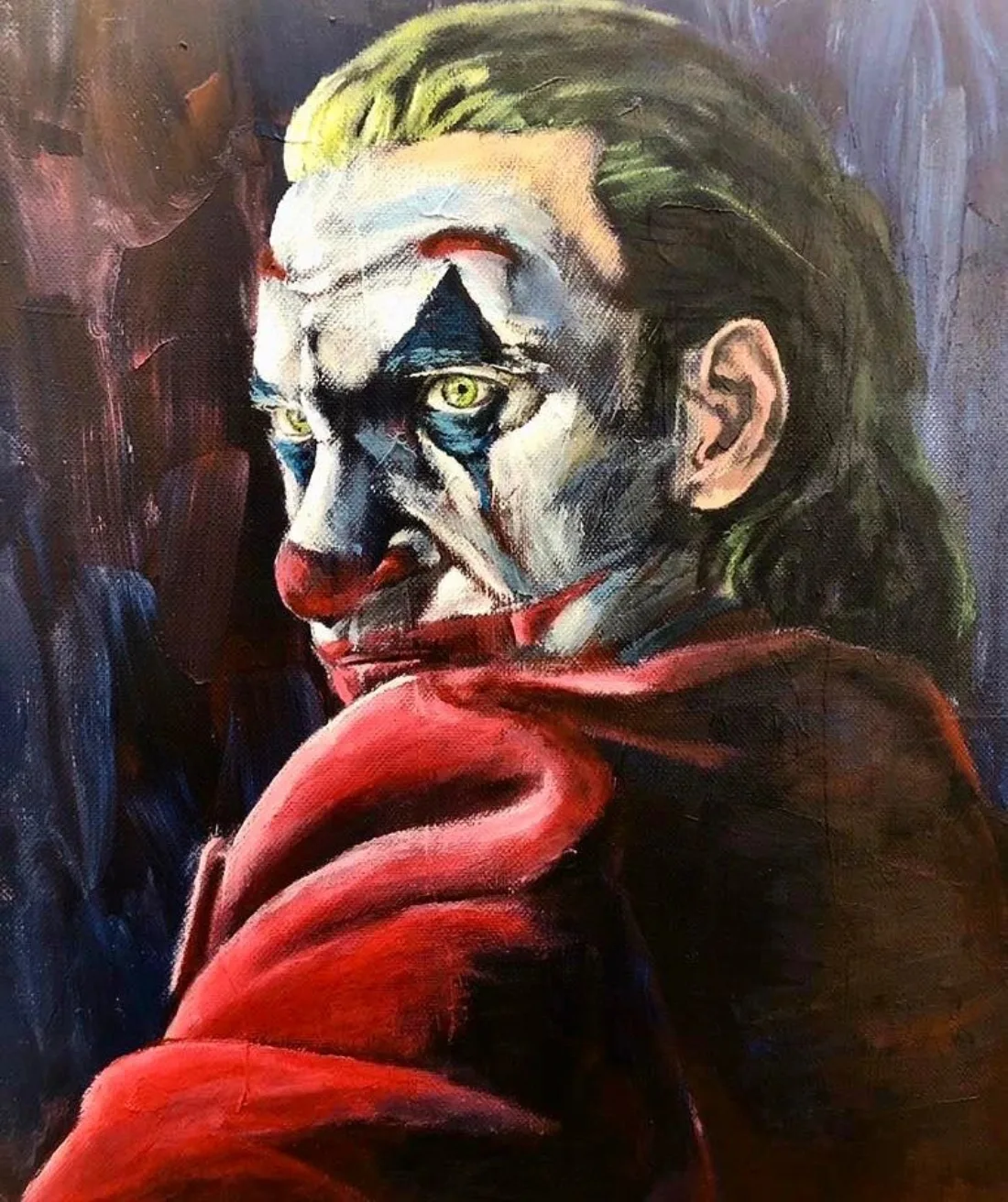 Joker painting, acrylic on canvas