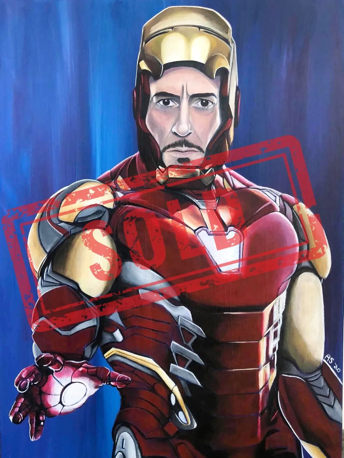 Iron Man painting, sold
